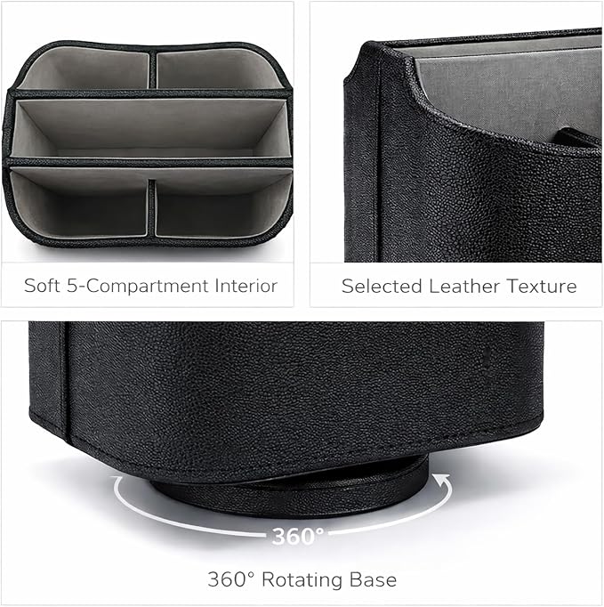 UnionBasic Rotating Desk Organizer, 360 Desk Spinning Caddy, Desktop TV - Image 2