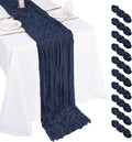 10 Pack Navy Blue Cheesecloth Table Runner 17x108 Inch Boho Gauze Cheese Cloth by Unknown