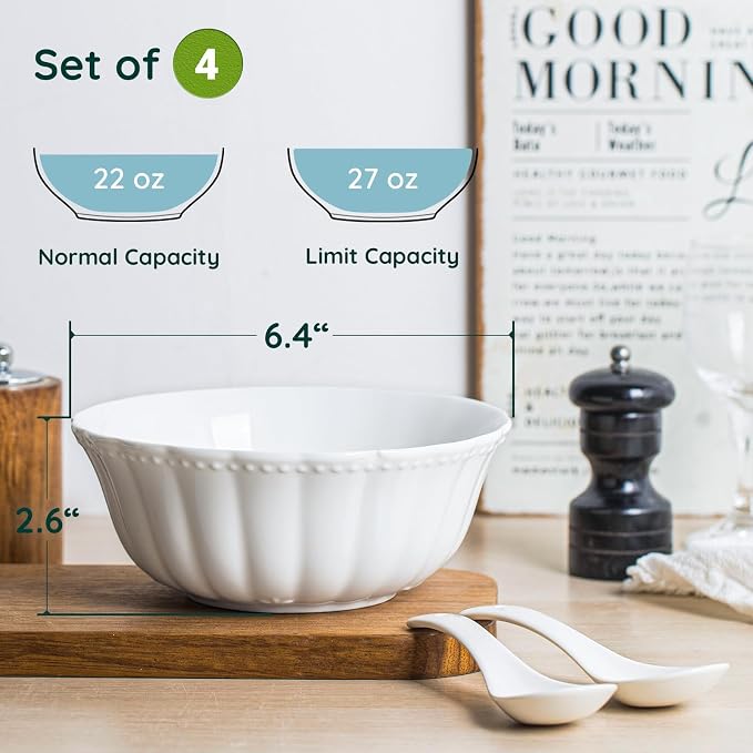 HOMBENE Ceramic Soup Serving Bowls - Image 3