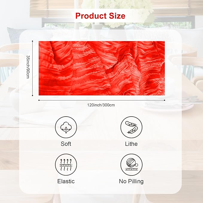 10 Pack Red Cheesecloth Table Runner 35x120 Inch 10Ft Rustic Gauze Cheese Cloth - Image 4