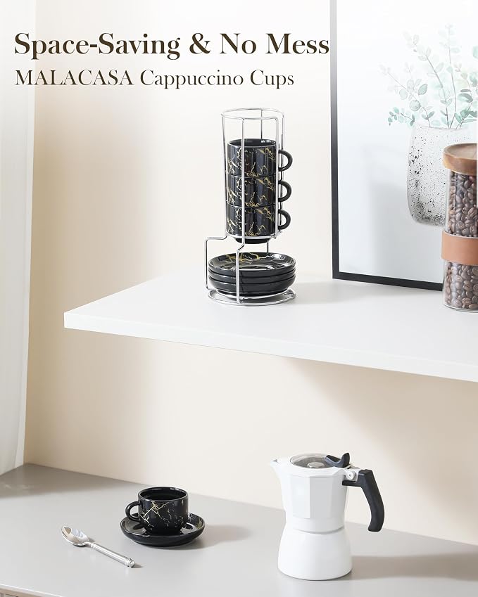 MALACASA 2.5 OZ Porcelain Espresso Cups - Image 7