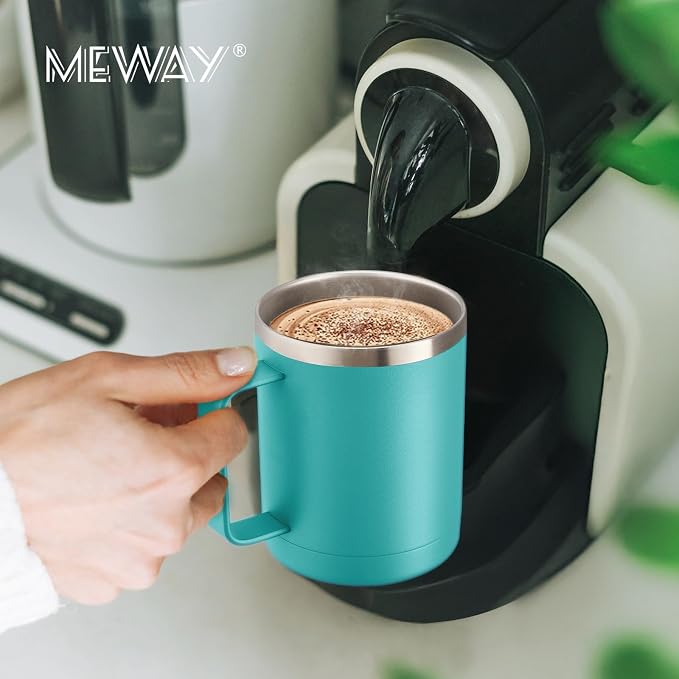 MEWAY 12oz Coffee Mug With Handle 8 Pack Bulk, Stainless Steel Insulated Travel - Image 6