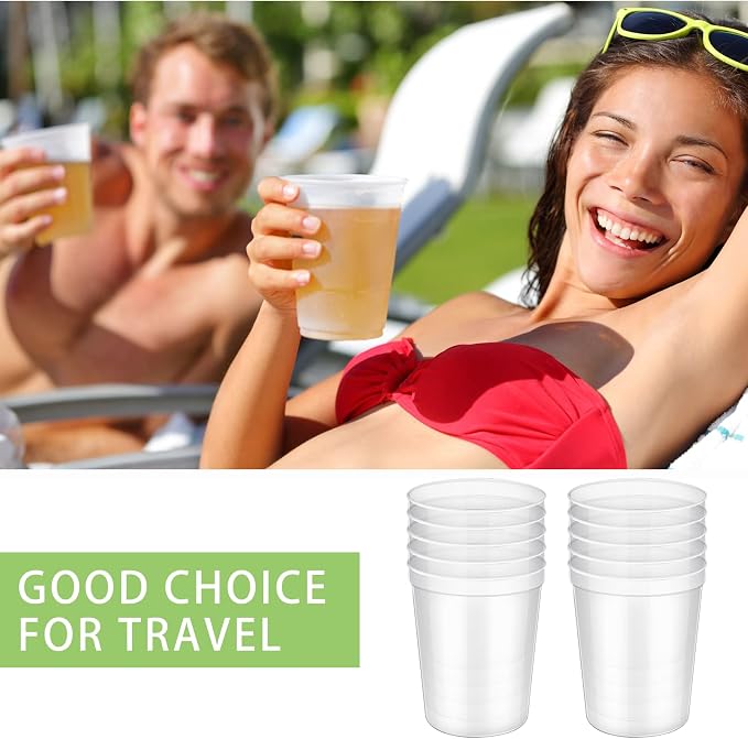 Yungyan 200 Pack 16 oz Stadium Cups Reusable Plastic Cups Blank Drink Stadium - Image 3