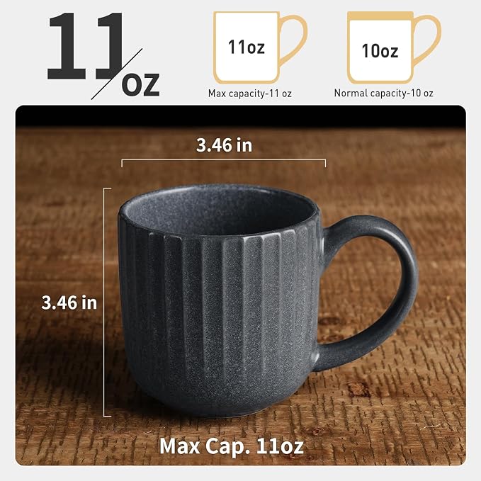 famiware Coffee Mugs Set of 4, Starlight 11 oz Mug Cup Set - Image 4