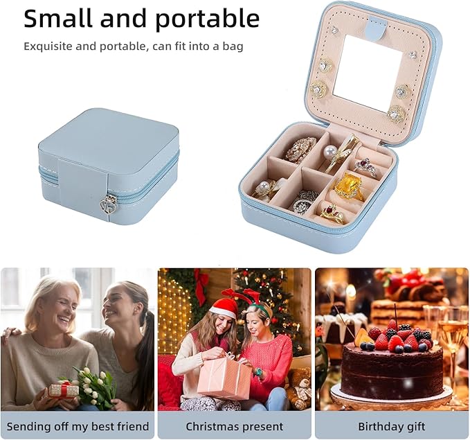 KElofoN Travel jewelry case Travel jewelry box Travel Jewelry Organizer Small - Image 5