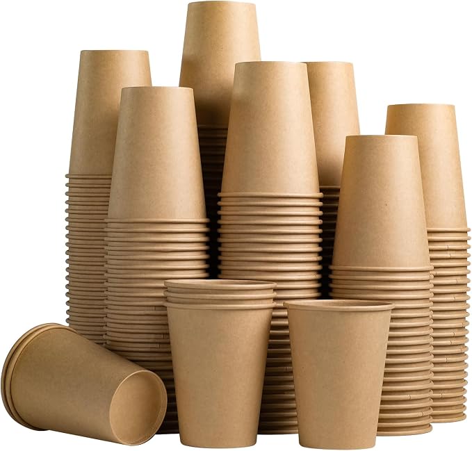 Lamosi 210 Pack 12 OZ Paper Coffee Cups, Disposable Kraft Paper Cup | by BuyNow