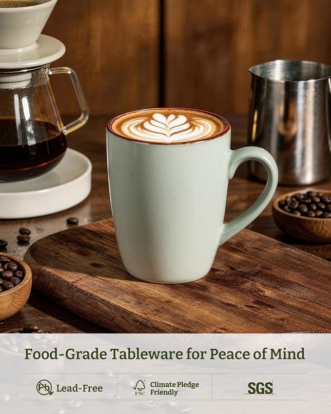 famiware Venus Coffee Mugs Set of 8, 13 oz Ceramic Stoneware Mug Cup Set | - Image 2
