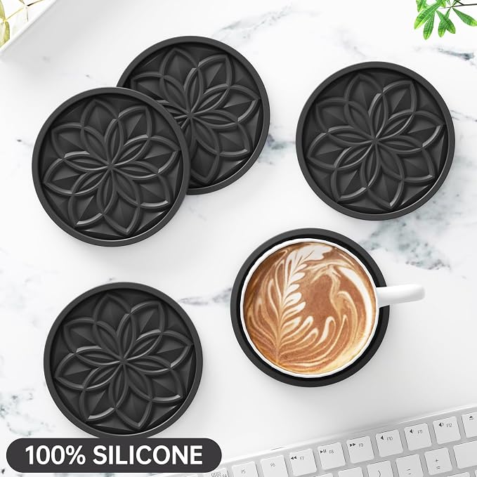 HFHOME Silicone Coasters Set - Image 2