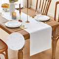 YATOJUZI White Table Runner Seasonal Kitchen Dining Coffee Table Decoration 95 by YATOJUZI