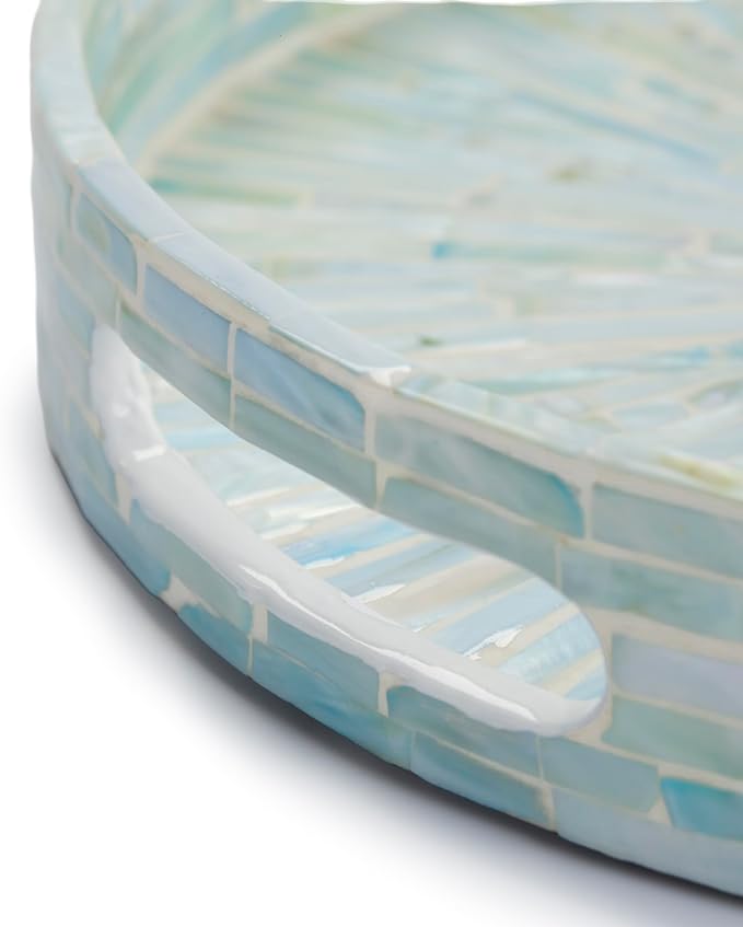 PEMAR 12.6” Mother of Pearl Round Serving Tray - Image 7