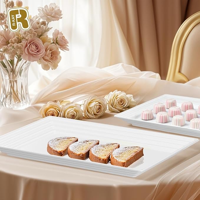 6 Pack Extra Large Plastic Serving Trays - Image 2
