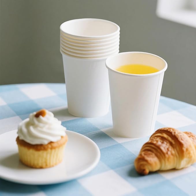 TashiBox 12 oz White Hot Drink Paper Cups - Image 3