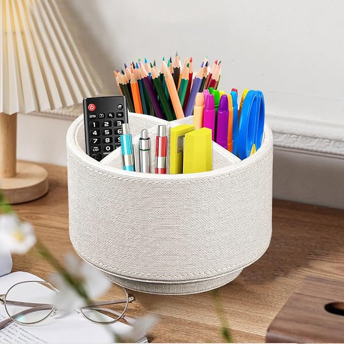 BIBELUN TV Remote Control Holder 360 Swivel Pen Holder Art Supply Organizer | - Image 4