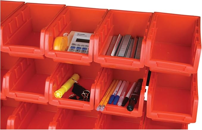 Performance Tool W5186 15-Bin Table Top Storage Organizer Rack | Powder-coated - Image 5