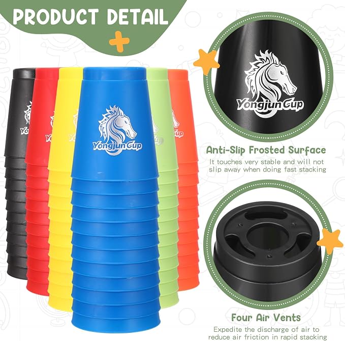 Libima 144 Pcs Sports Stacking Cups Set Stack Cup Party Game Speed Training Game - Image 3