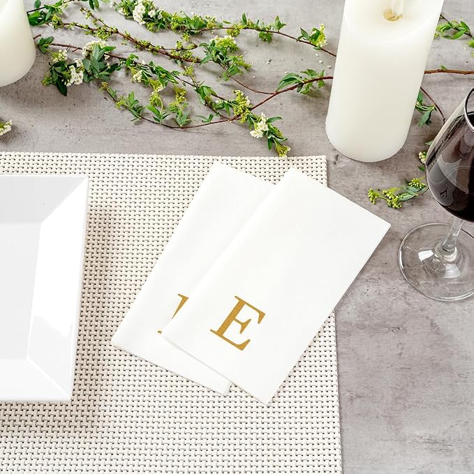 Luxenap 15.8 X 7.9 Inch Linen-Feel Guest Towels, 50 Lettered Hand Towels - Image 6