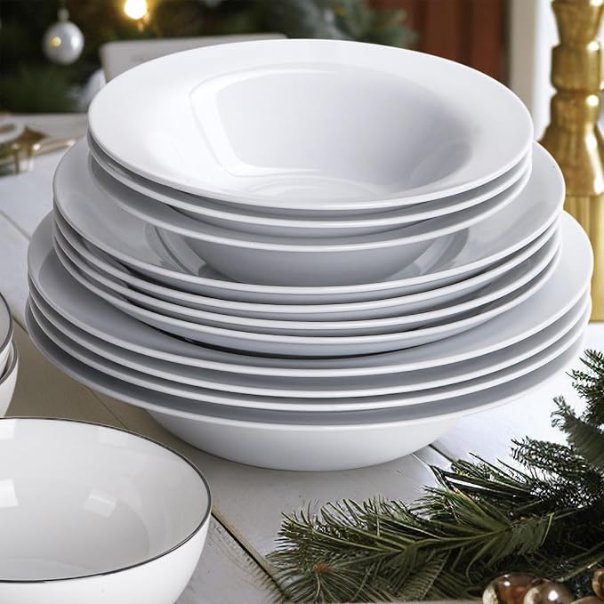 Large Pasta Bowls, 50 Ounces Big Salad Bowls, 10.7 inch White Soup Bowls - Image 6