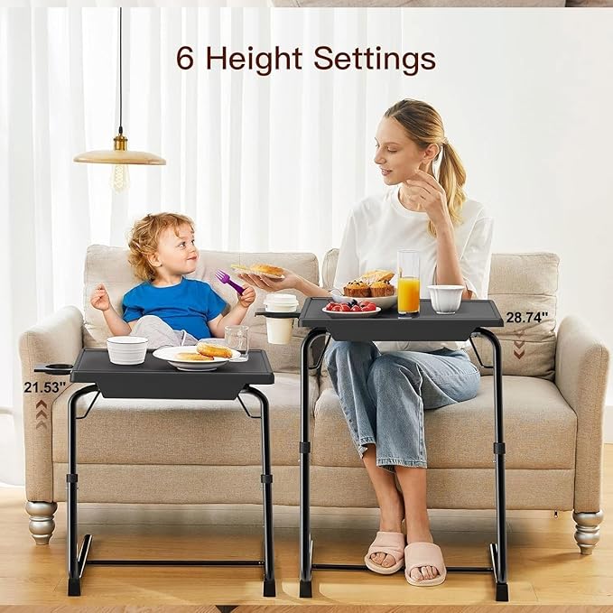 HUANUO Adjustable TV Tray Table - Image 4