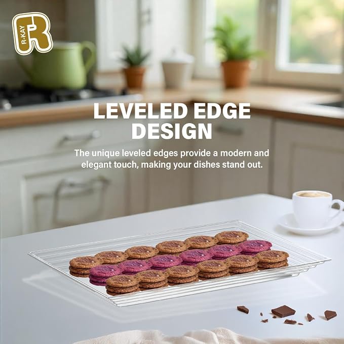 6 Pack Extra Large Plastic Serving Trays - Image 3