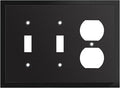 Modern Edge Decorative Wall Plate Switch Plate Outlet Cover, Durable Solid Zinc by HenneBery