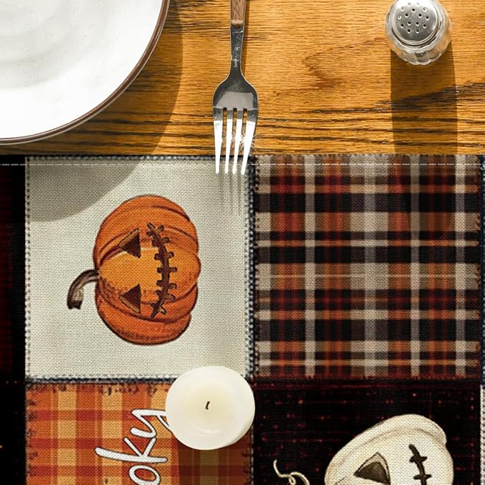 Artoid Mode 210 GSM Halloween Table Runner 13x60 Inch Home Party Decor | Black - Image 7