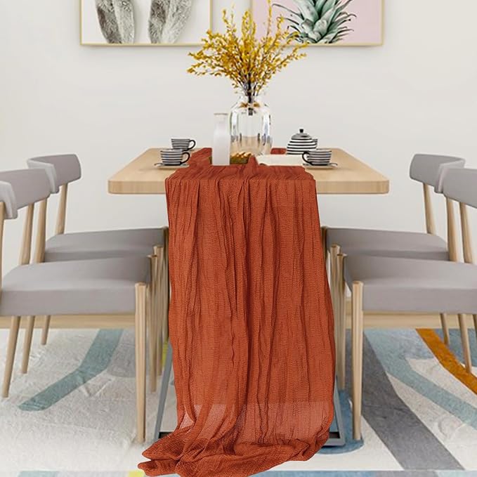 12 Pack Cheesecloth Table Runner, Runner Gauze Boho Wedding Decor Romantic - Image 5