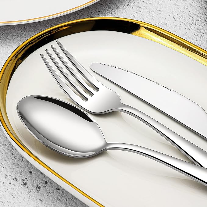 40-piece Silverware Set for 8, Stainless Steel Flatware Cutlery Set, Kitchen - Image 3