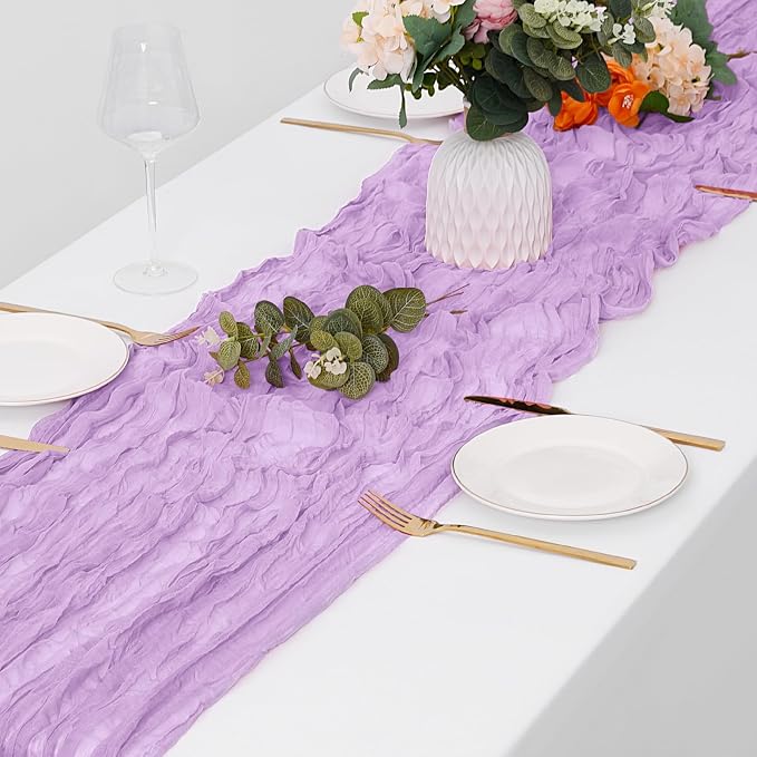 30 Pack Lavender Cheesecloth Table Runner 17 x 108 inch Cheese Cloth Table - Image 4