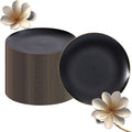 EI enjonirinjonir 80pcs Black Dessert Plates by Ejonirinjonir