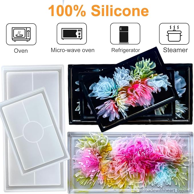 2 Pcs Rectangle Silicone Resin Molds - Image 3