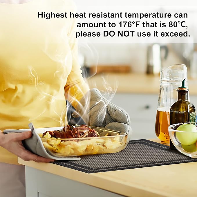 Aofmee Placemats Set of 6, Washable PVC Place Mats, Heat Resistant Non-Slip - Image 3