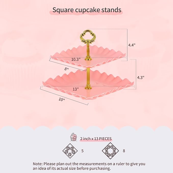 Pack of 11 NWK Cake Stand Set of Cupcake Stand, Tray & Table Cloth | Includes 3 - Image 4