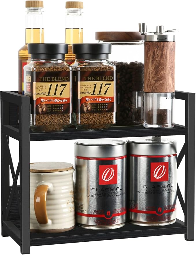 YINMIT Countertop Shelf Organizer, Coffee Bar Accessories, Spice Rack, Coffee - Image 8