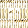 PHILIPALA 40 Piece Gold Silverware Set, Stainless Steel Flatware Set by PHILIPALA