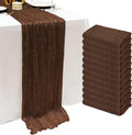 12Pack Brown Cheesecloth Table Runner 20x120 inch Gauze Table Runner | Brown by Seveups