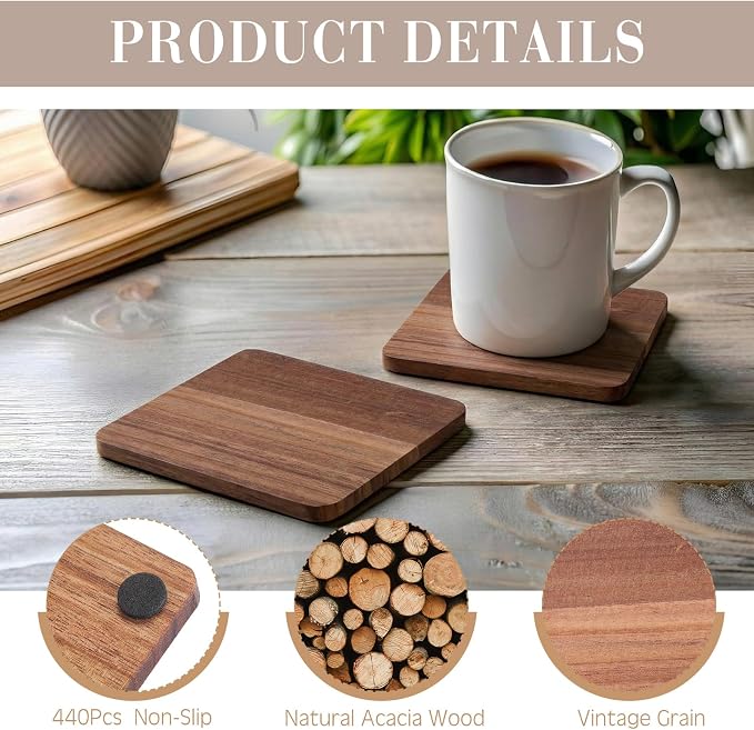 100 Pcs Unfinished Wood Coasters - Image 3