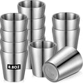 Amyhill 12 Pieces Stainless Steel Cups Double Wall Tumbler Glasses Stackable by Amyhill