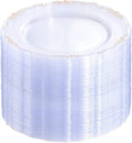 DaYammi 60PCS Clear Gold Plastic Plates Fancy Heavy Duty Clear Disposable by DaYammiwillaccompanyyou