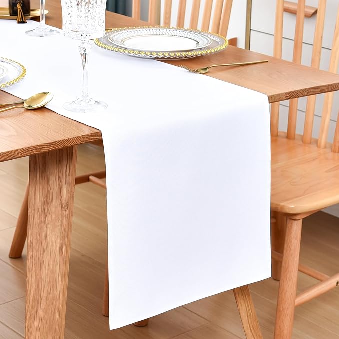 Farmhouse White Table Runner Dining Table Runners 72 Inches Long Coffee Table by Wolkemer