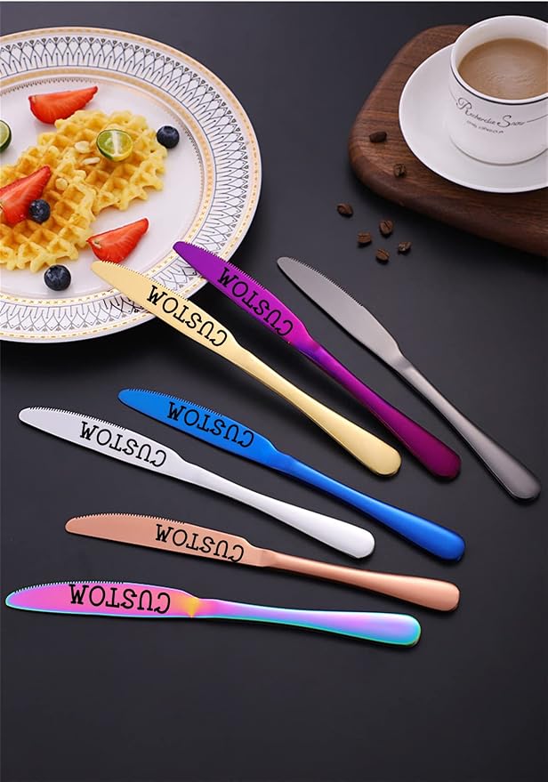 Stainless Steel Customized Flatware Set, Engraving Name Knife Forks Spoon - Image 4