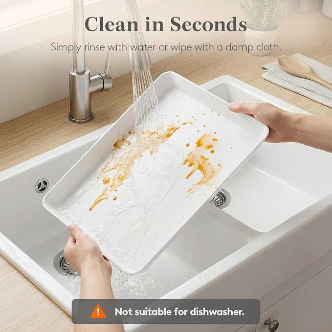 Lifewit 16" x 12" Extra Large Plastic Serving Trays - Image 7