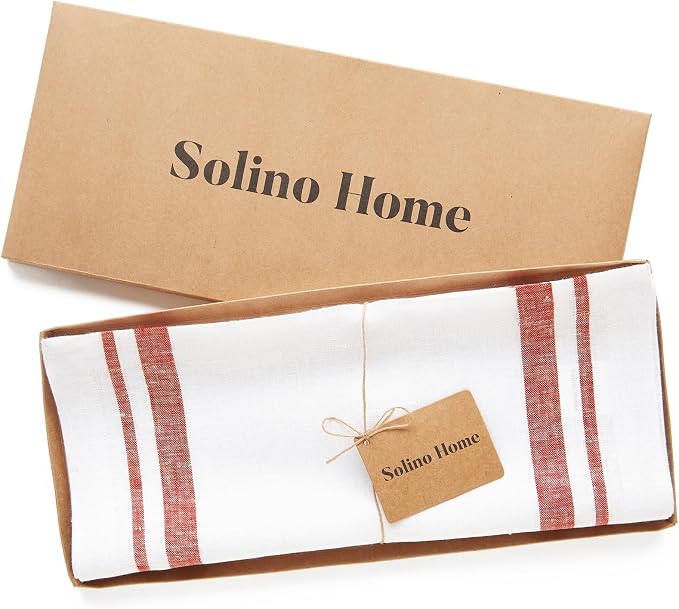 Solino Home 100% Pure Linen Table Runner, 14 x 144 in, console and side tables; - Image 5