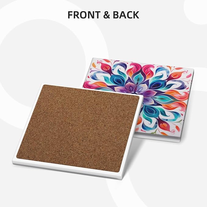 Boho Coasters Set of 6, Coasters - Image 4