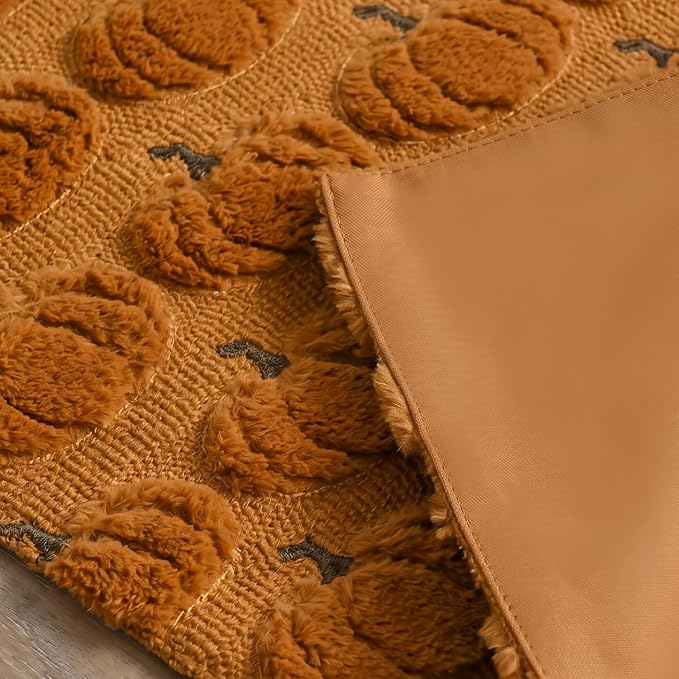 Artoid Mode Caramel Soft Faux Fur Fall Table Runner 13x108 Inch | Seasonal - Image 8
