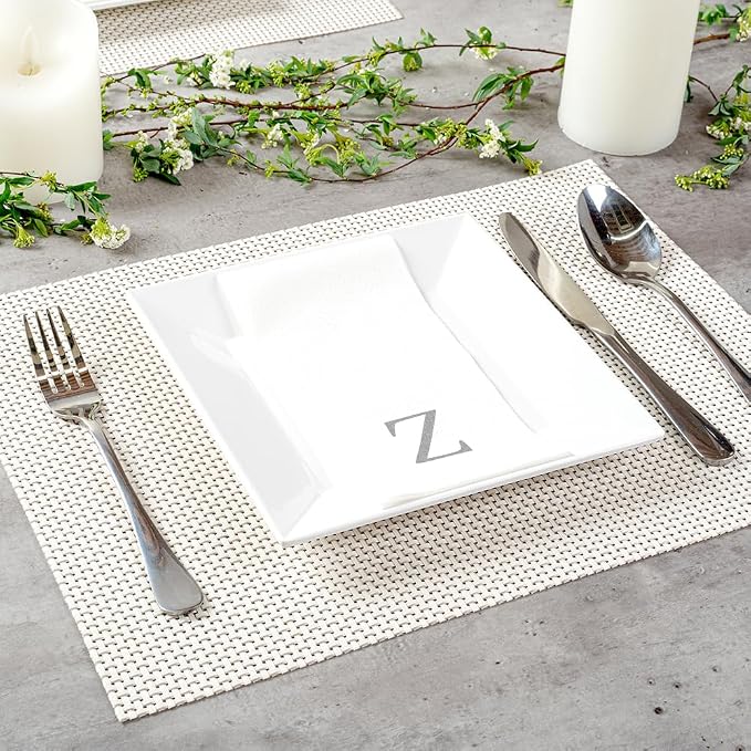 Luxenap 15.8 X 7.9 Inch Linen-Feel Guest Towels, 50 Lettered Hand Towels - Image 7
