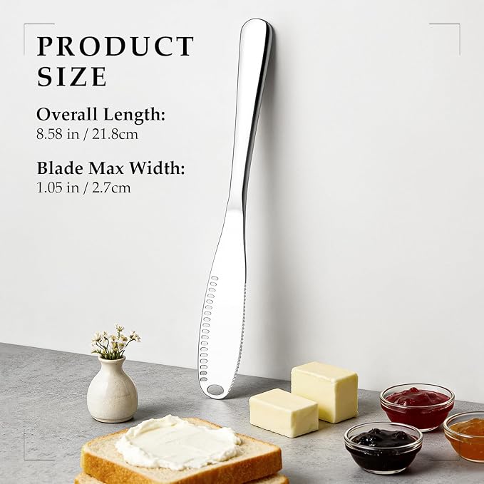 Butter Knife 3-in-1 Stainless Steel Butter Spreader Knife - Image 2