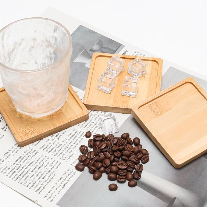 Square Bamboo Tray, DIY Mosaic & Resin Craft Base, Jewelry Display, Serving - Image 3