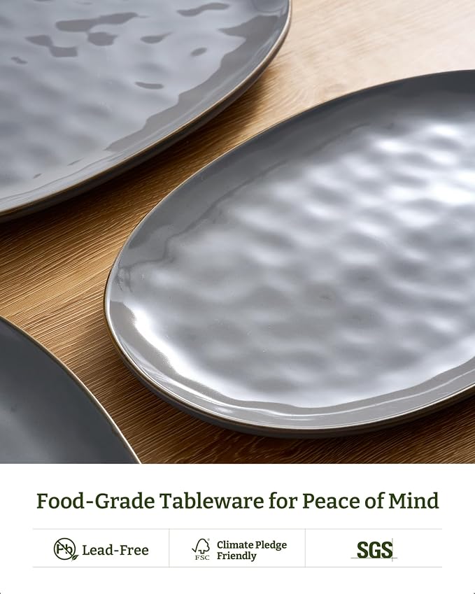 famiware Serving Platter, Oval 15.59/14.3/12.9 inch Serving Dishes - Image 5