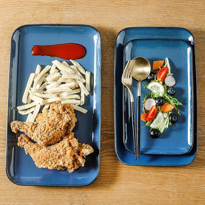 KOOV Rectangular Serving Tray, 14/12/10 Inch Large Serving Platter, Crockery - Image 3