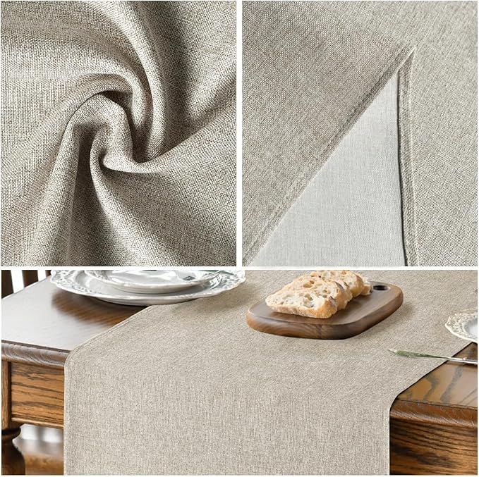 Artoid Mode Light Brown Table Runner, Seasonal Fall Washable Kitchen Dining - Image 4